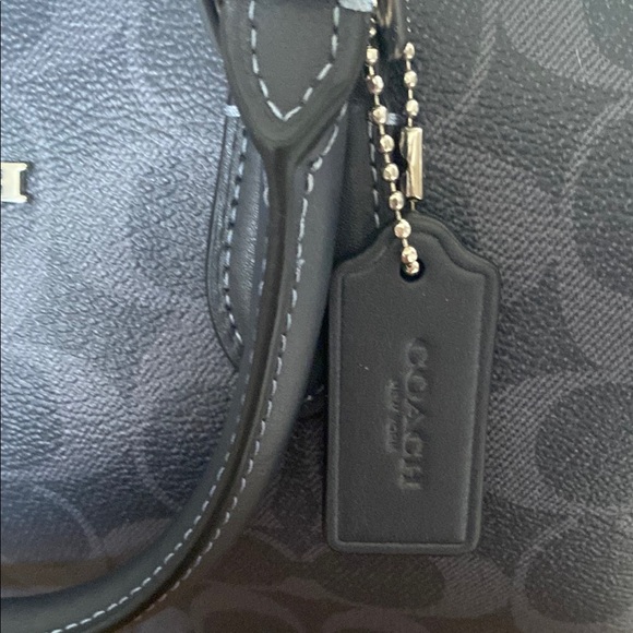 Coach Denim Blue Signature Handbag Rowan EUC/NWOT - Picture 2 of 10